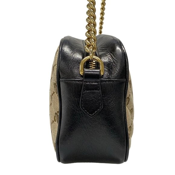 Auth GUCCI GG Marmont 447632 Beige Dark Brown Black Jacquard Leather - Picture 6 of 16